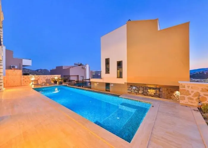 Honeymoon With Luxury Indoor And Outdoor Pools In Kalkan Villa Kas