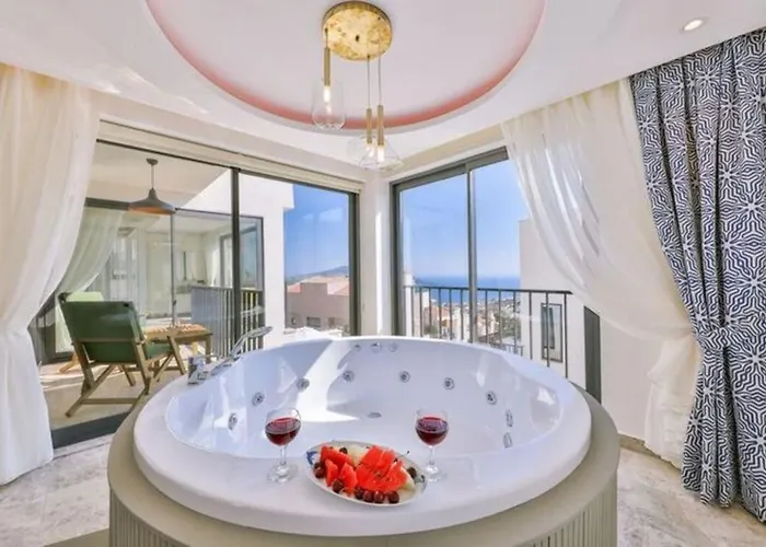 Honeymoon With Luxury Indoor And Outdoor Pools In Kalkan Villa
